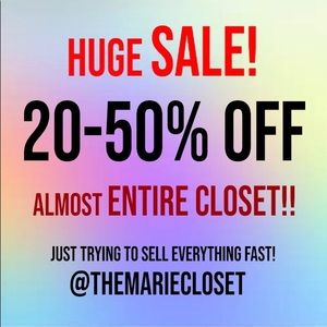 SPRING SALE! 20-50% OFF CLOSET ITEMS!